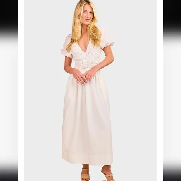 NWT FAITHFULL THE BRAND Teatro Midi Dress. US Size 8 - Picture 2 of 9